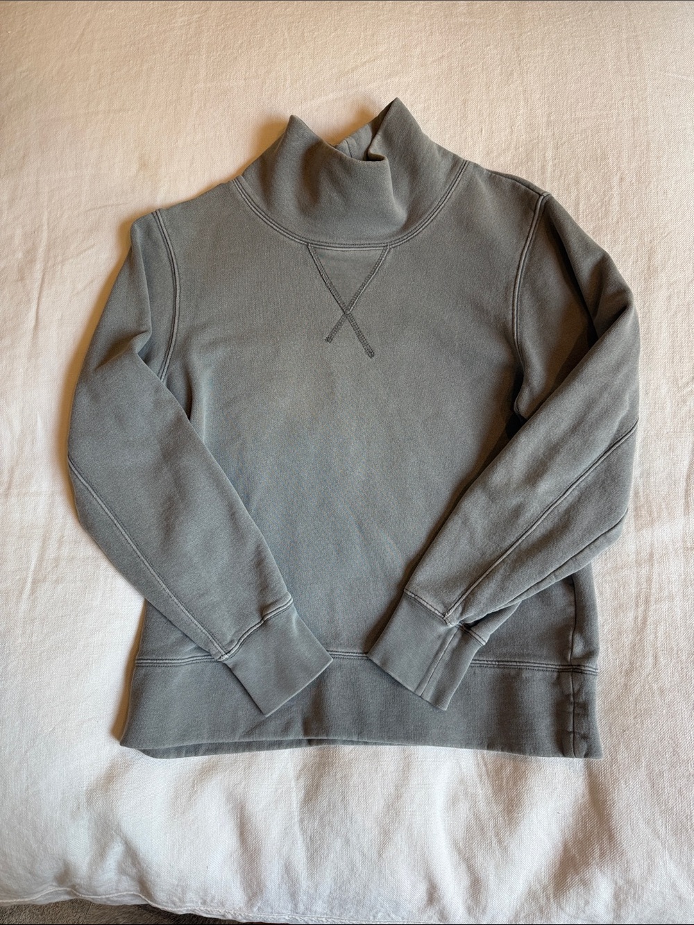 Madewell Gray Funnel Neck Sweatshirt